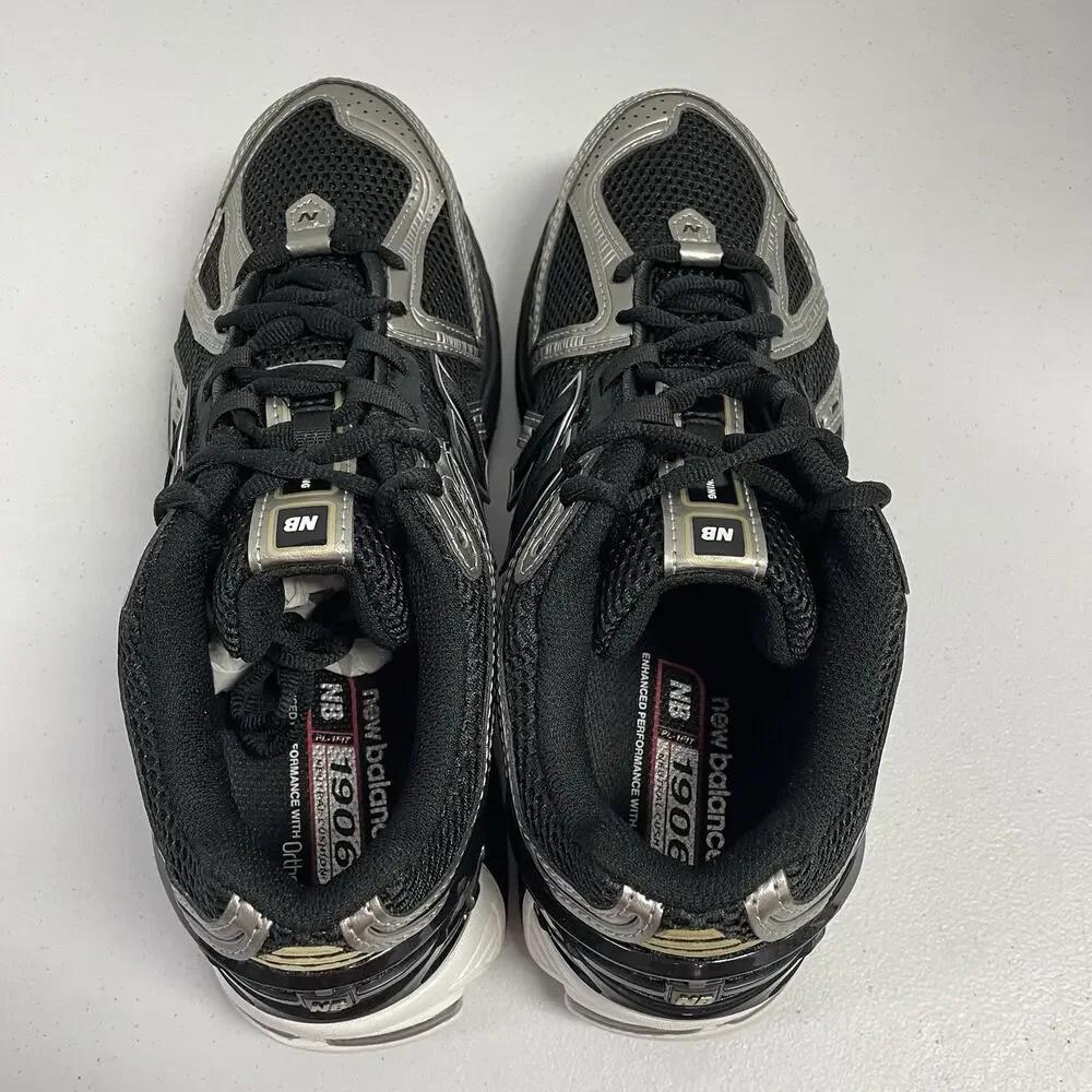 New Balance 1906R Black Grey White U1906RCF Size 11.5 Mesh Runner Silver Workout